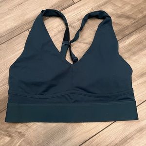 Fabletics dark teal sports bra